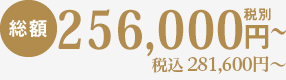 総額256,000円税抜